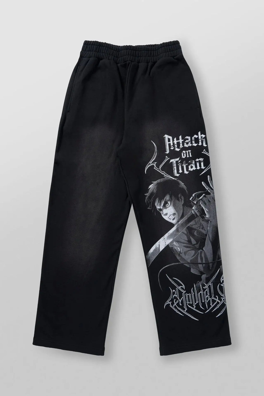 Young American trendy sweatpants collaboration anime joggers cotton terry print wide-leg casual pants hip-hop street pants