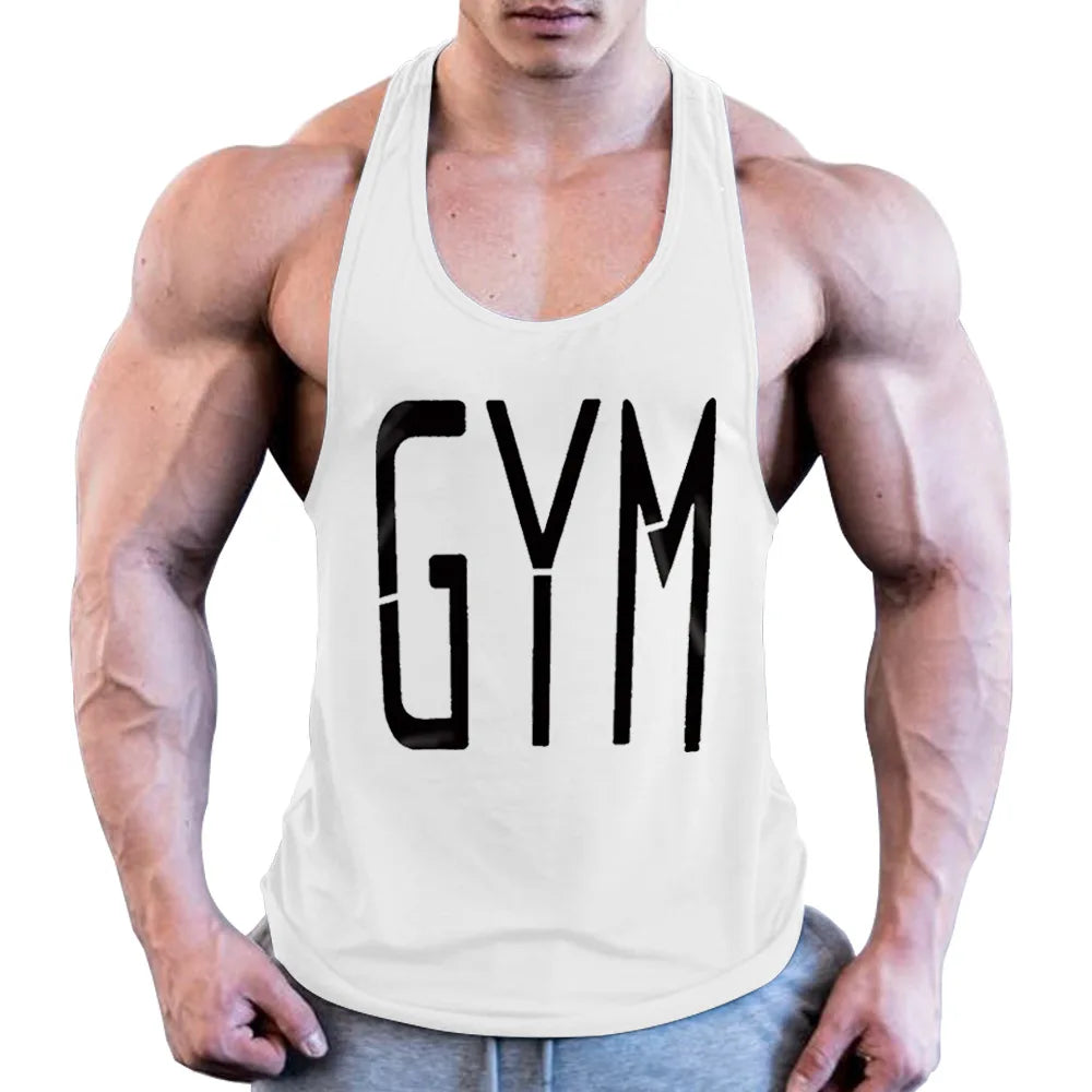 New Gym Sleeveless Clothing Men Bodybuilding and Fitness Tank Top Vest Sportswear Undershirt muscle workout Singlets Gym shirt