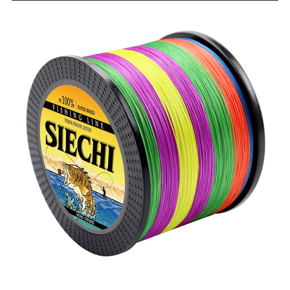 SIECHI Strong 300M-1000M 12 Strand Weaves PE Braided Fishing Line Multifilament 12 Braid Wire 33-150LB Carp Fishing Accessories