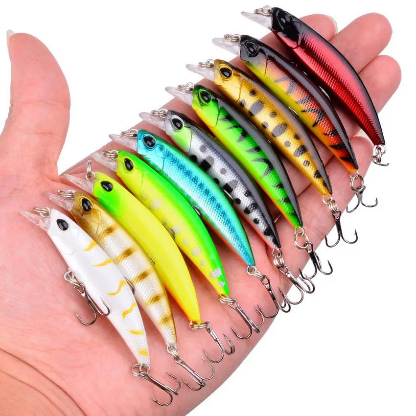 3/5/8 Pcs of Random Fishing Lure Set High Quality Swimming Bait Minnow Mini Crank Wobble Bait Crankbait Artificial Bait