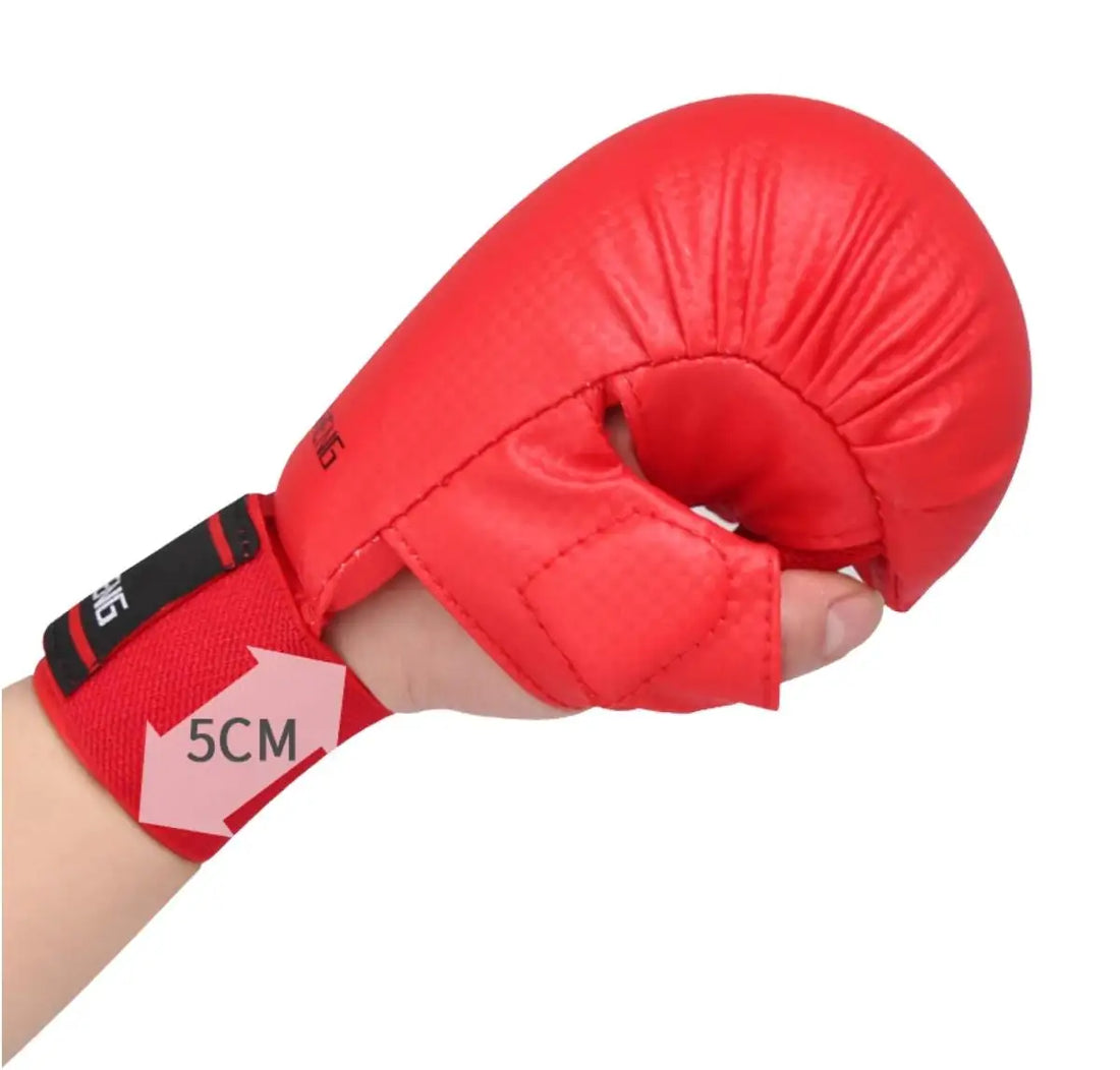 Adults Kids Karate Gloves Children Hands Protector Pads Boxing Gloves Taekwond Kickboxing Muay Thai Sanda MMA Training Equipment