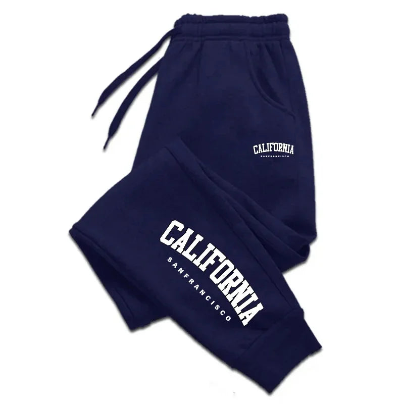 California Printed Jogging Pants Sports Pants Fitness Running Trousers Sports Style Sweatpants Pants Men Tracksuit Sweatpants