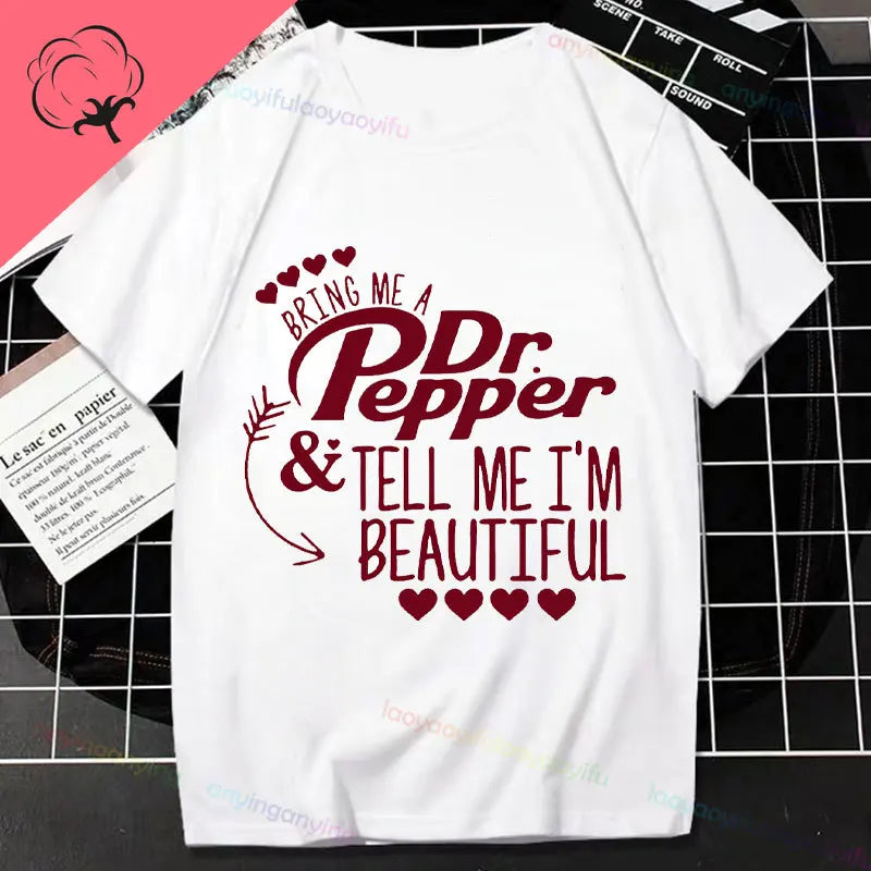 Half Human Half Dr Pepper- Diet Dr Pepper Women's Fashion TShirt Pure Cotton Pure Humor Style All Season Essential T-shirt