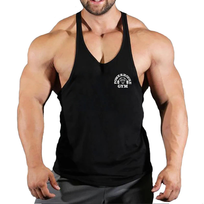 New Gym Tank Top Summer Brand Cotton Sleeveless Shirt Casual Fashion Fitness Stringer Tank Top Men bodybuilding Clothing M-XXL