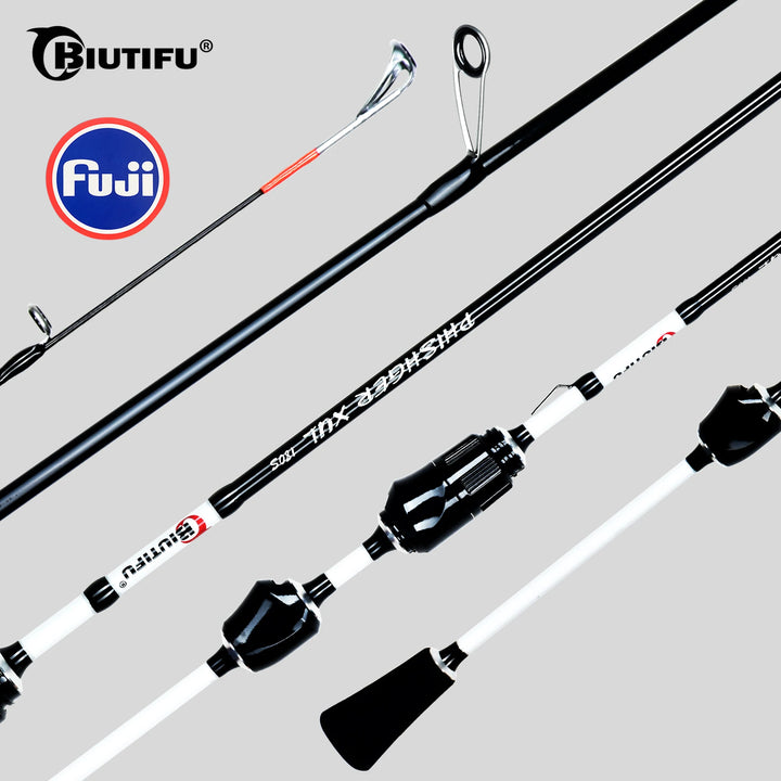 BIUTIFU Ultralight Spinning Casting XUL Fishing Rods 0.2-8g T800 Carbon Fiber Fuji/LS Rings PHISHGER Fast Solid Tip For Trout