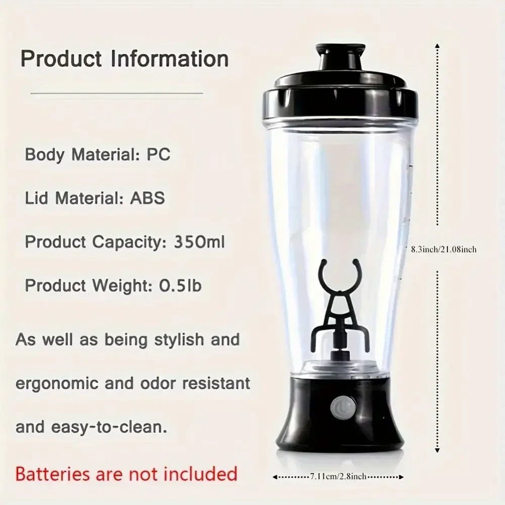 Portable Electric Coffee Stirring Cup Milk Protein Powder Shaker Cup Fitness Plastic Water Bottle Fitness Sports Lazy Cup