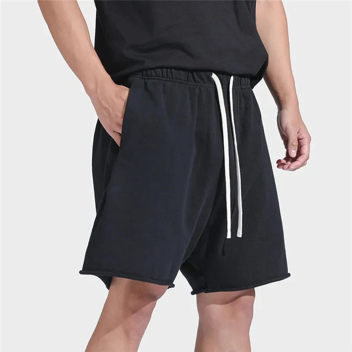 Men's Straight Leg Fitness Sports 5 Minutes Pants Mid-Waist Loose Fashion Basketball Shorts Running Casual Pants