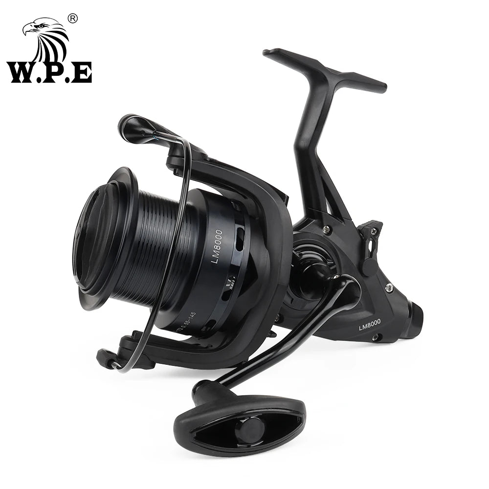 W.P.E LM 8000/8000S Carp Fishing Reel 7+1 Ball Bearings 4.9:1 Gear Ratio Carp Fishing Spinning Reel Fishing Wheel Fishing Tackle