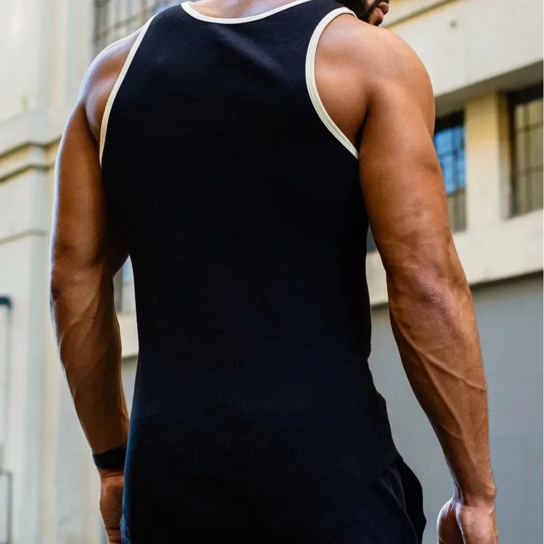 YOUNGLA summer new fitness bodybuilding vest men's outdoor running leisure sports sleeveless I-vest