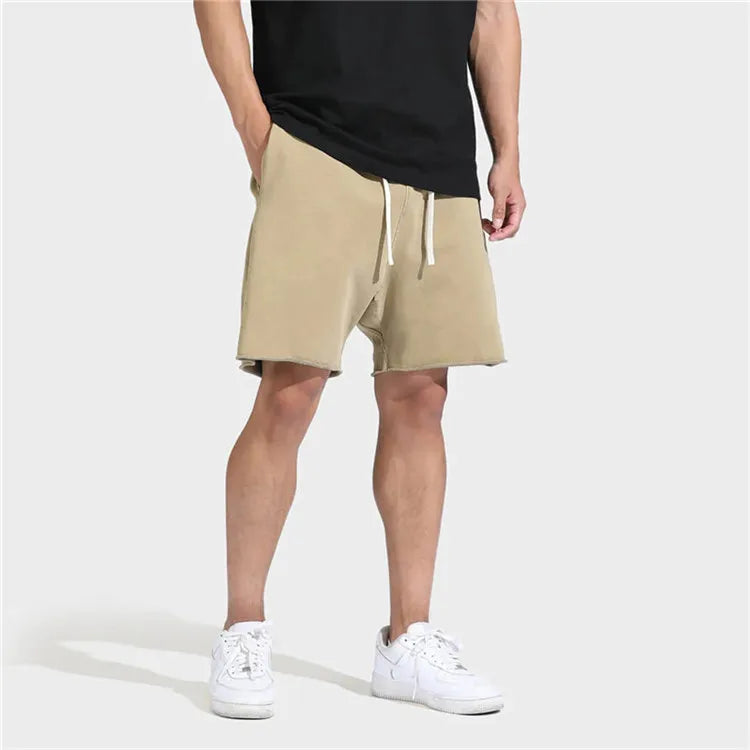 Men's Straight Leg Fitness Sports 5 Minutes Pants Mid-Waist Loose Fashion Basketball Shorts Running Casual Pants