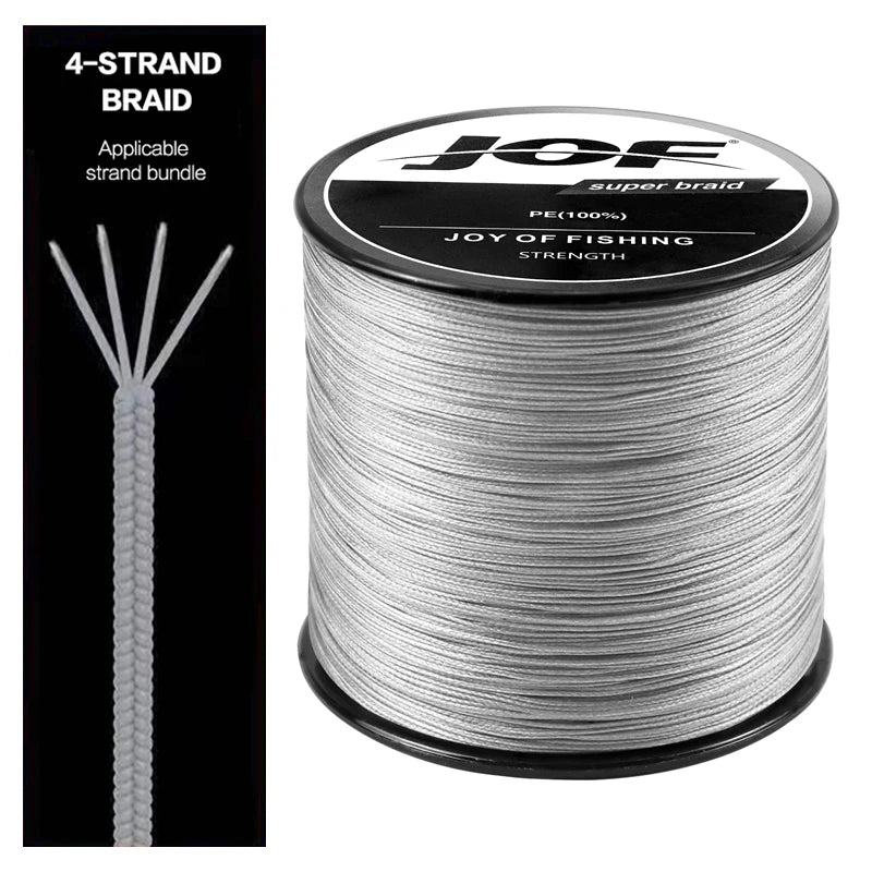 JOF 4 Strands Braided Fishing Line 300M Multifilament Carp Fishing Multifunction PE Fishing Line for 10-82LB Pesca