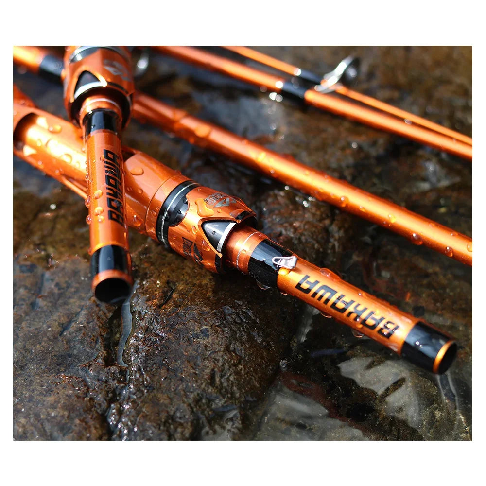 BAKAWA Casting Spinning Fishing Rods 1.8M 2.1M UltraLight Travel Feeder Pole 4 Sections EVA Handle Baitcasting Fish Rod Pesca