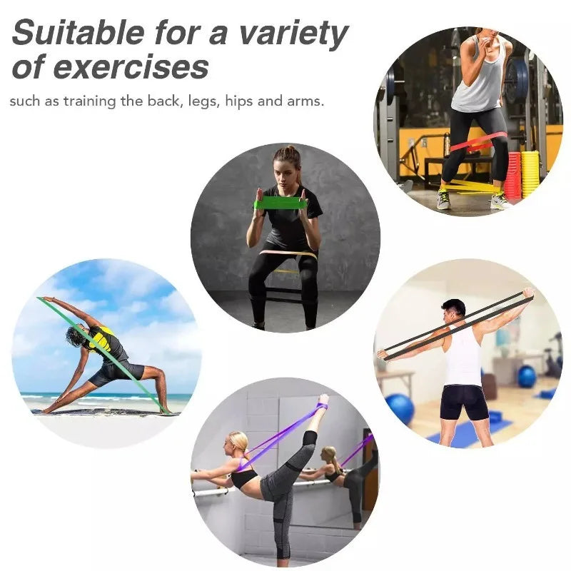 5~120lbs Fitness Resistance Band Boxing Agility Training Workout Gym Equipment Yoga Pilates Accessories Rubber Band Home Gym