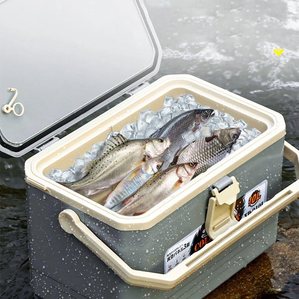 Live Fish Container Camping Cooler Box 10L Fish Protection Bucket Car Ice Bucket Live Fish Box Fishing Accessories