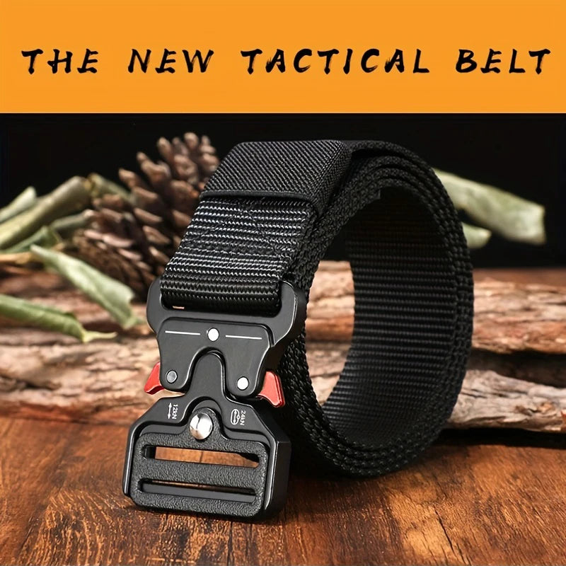 Men Belt Outdoor Hunting Outdoor Work Training Belt Woven Belt Canvas Multi Function Belt Denim Belt