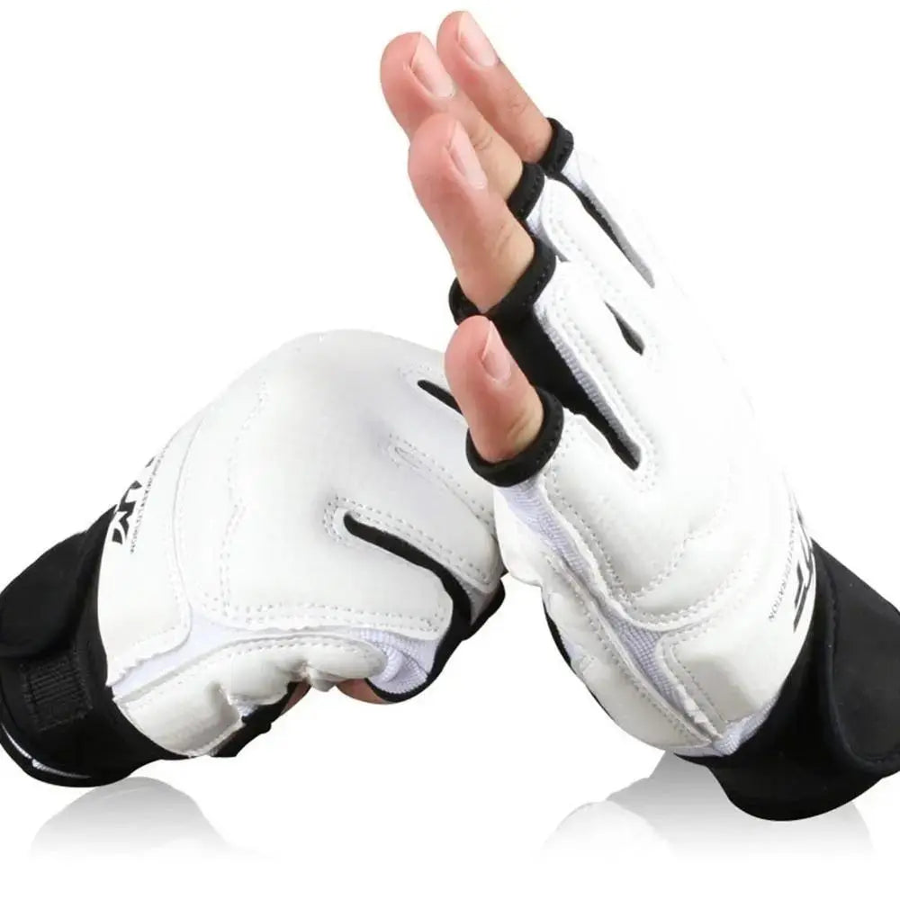 Half Finger Boxing Gloves PU Leather Karate Muay Thai Training Taekwondo Gloves Foot Protector Workout Gloves