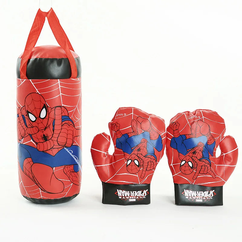 New Anime Marvel Spider Man Children's Toy Gloves, Children's Boxing Gloves Set, Cartoon Printed Boy and Girl Birthday Gifts