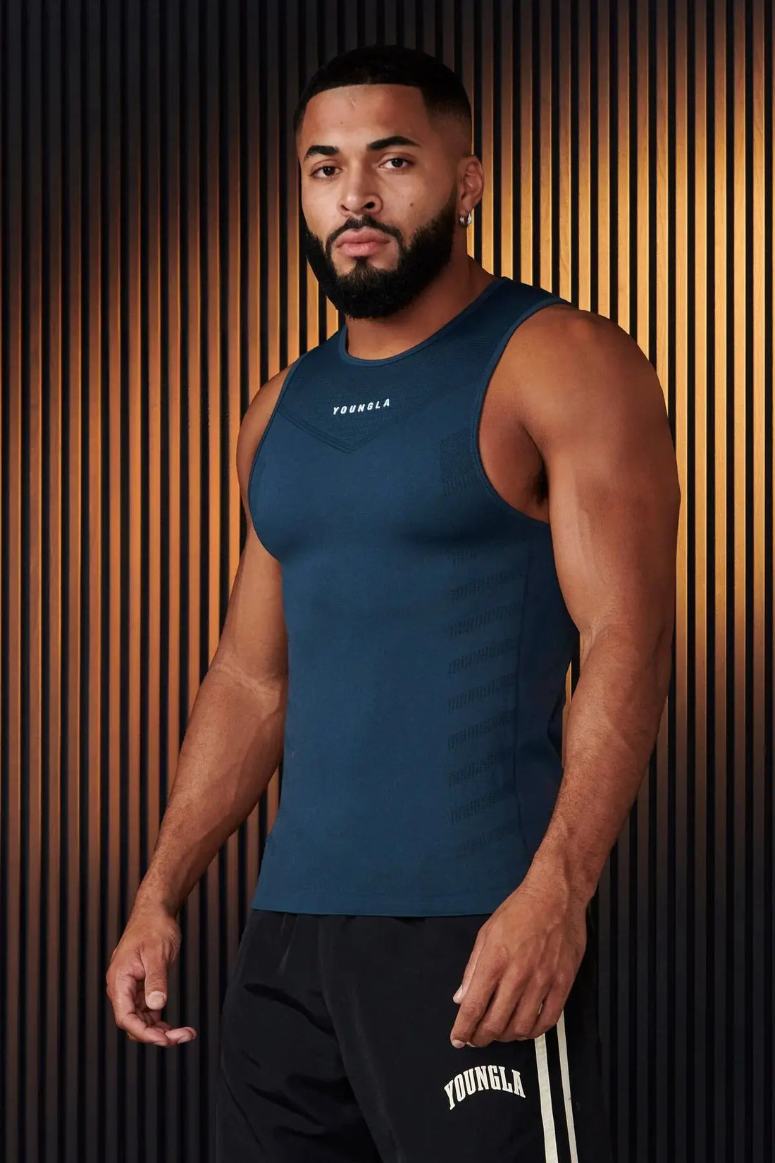 American New Sports Fitness Trainer Uniform Jogger Men's Vest Quick Drying Breathable Stretch Tight Training Sleeveless T-Shirt