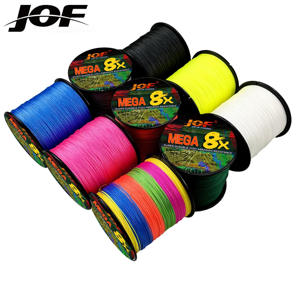 JOF Braided Fishing Line 8 Strand 12 Strand 500M Multifilamento Carp 100% PE Fly Sea Saltwater Weave Extreme Strong Pesca Japan