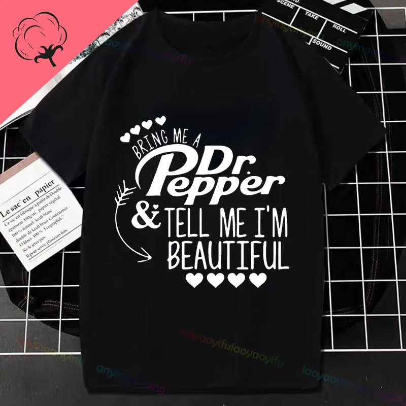 Half Human Half Dr Pepper- Diet Dr Pepper Women's Fashion TShirt Pure Cotton Pure Humor Style All Season Essential T-shirt