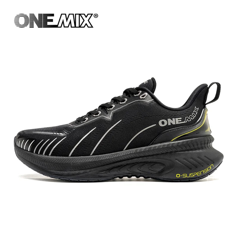 ONEMIX New Cushioning Running Shoes For Men Suitable Heavy Runners Lace Up Sports Women Non-slip Outdoor Athletic Male Sneakers