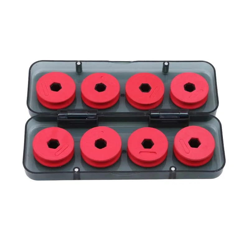 8/16Pcs Foam Winding Board Fishline Shaft Bobbin Spools Tackle Box Red Lines Fish Mainline Assembly Boxes Fishing Accessory