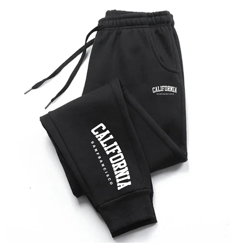 California Printed Jogging Pants Sports Pants Fitness Running Trousers Sports Style Sweatpants Pants Men Tracksuit Sweatpants