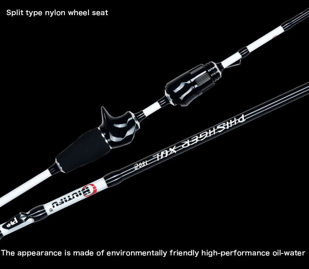 BIUTIFU Ultralight Spinning Casting XUL Fishing Rods 0.2-8g T800 Carbon Fiber Fuji/LS Rings PHISHGER Fast Solid Tip For Trout