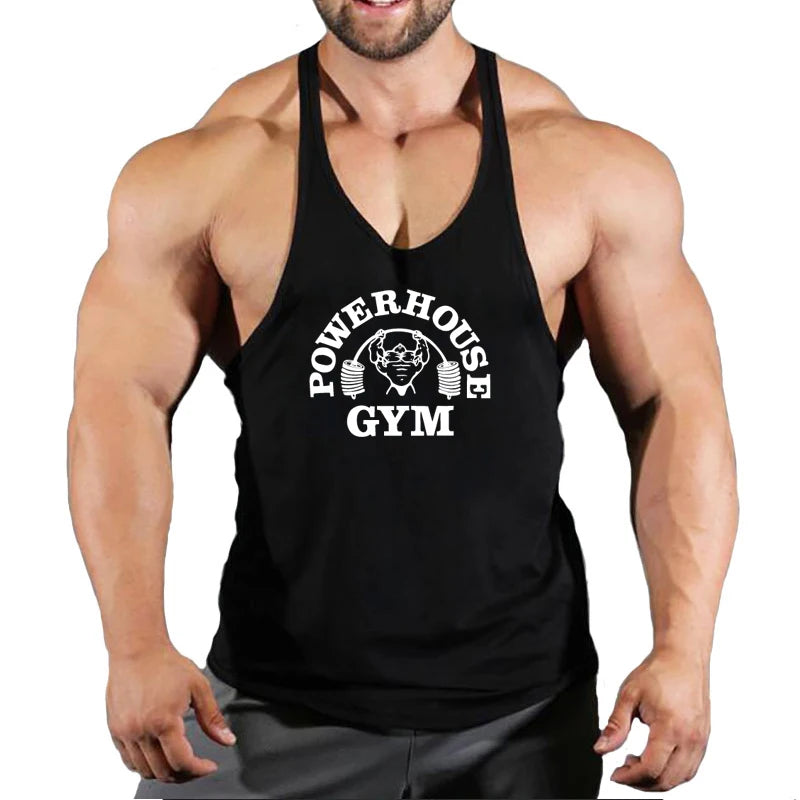 New Gym Tank Top Summer Brand Cotton Sleeveless Shirt Casual Fashion Fitness Stringer Tank Top Men bodybuilding Clothing M-XXL