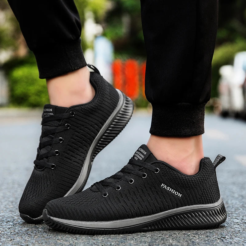 Men Running Walking Knit Shoes Fashion Casual Men Sneakers Breathable Sport Athletic Gym Lightweight Running Shoes