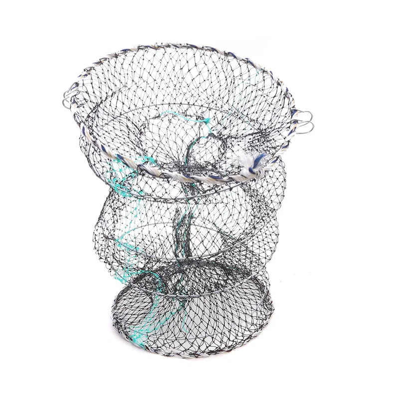 Telescopic Foldable Crayfish Crab Fish Trap Net Shrimp Lobster Cage Collapsible Portable Fishing Folding  network