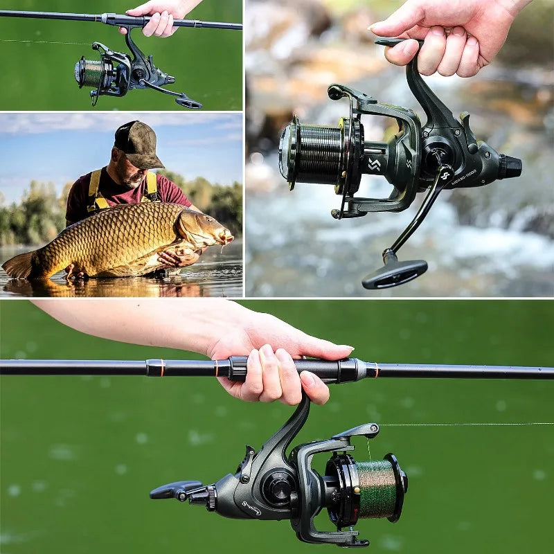 Sougayilang 11000 12000 Full Metal Spinning Reel 13+1BB 4.6:1 High Speed Ratio Max Drag 25KG Fishing Reel for Saltwater Fishing