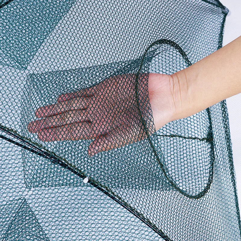 24/20/16/12/10/8/6/4 Holes Portable Fishing Net Shrimp Cage Nylon Foldable Fish Trap Folding Outdoor Automatic Collapsible