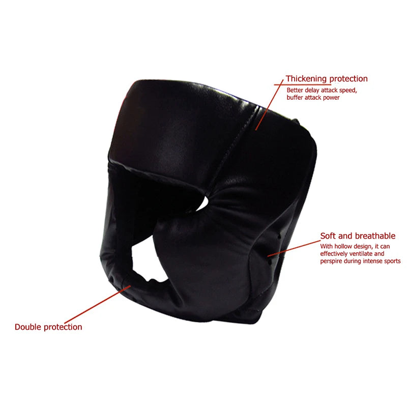 Full-Covered Thickened Boxing Helmet Men Women Adult Karate Muay Thai Training Head Protector Gym Equipment Taekwondo Head Guard