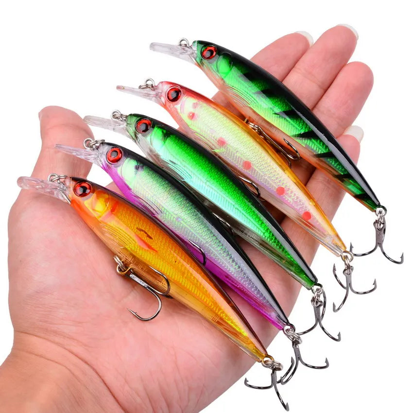 3/5/8 Pcs of Random Fishing Lure Set High Quality Swimming Bait Minnow Mini Crank Wobble Bait Crankbait Artificial Bait