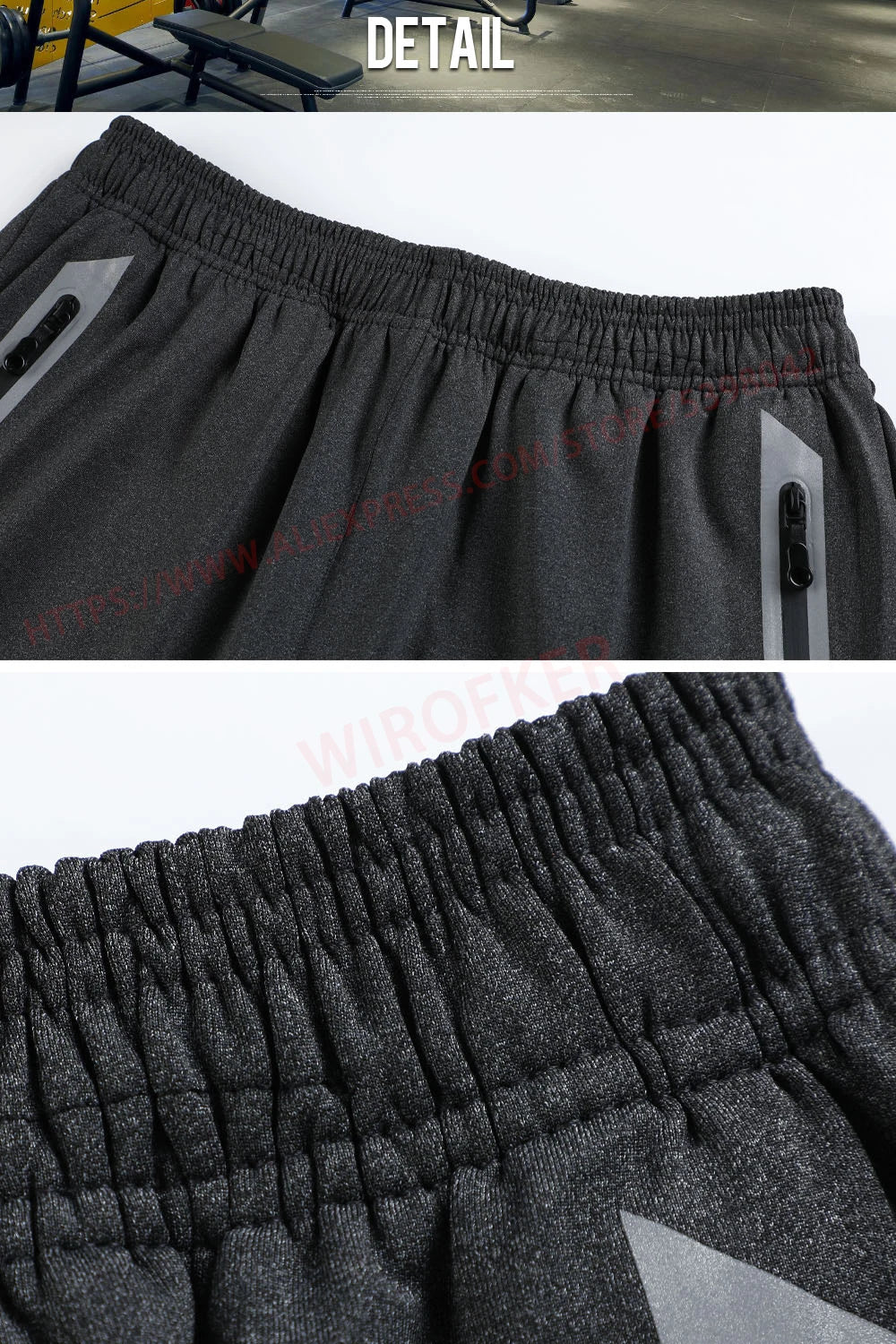 Men Sports Trouser 2 In 1 Compression Training Legging Breathable Joggers Zip Pockets Running Double Deck Fitness Gym Pants