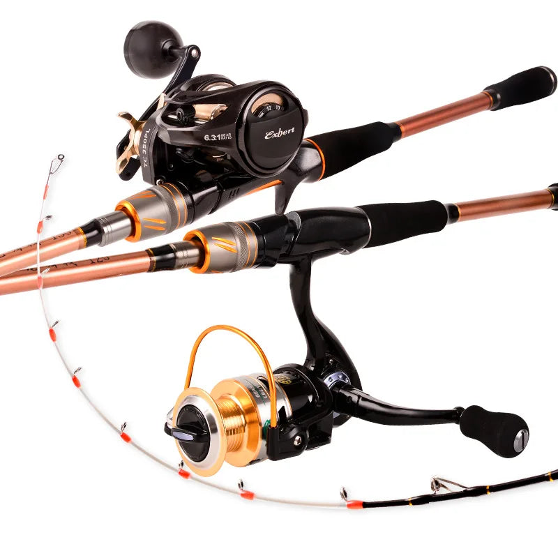 Fishing Rods 2 Sections 1.2m 1.3m 1.4m 1.5m 1.6m 1.8m UL Power Carbon Ultralight Spinning Casting Fishing Rods