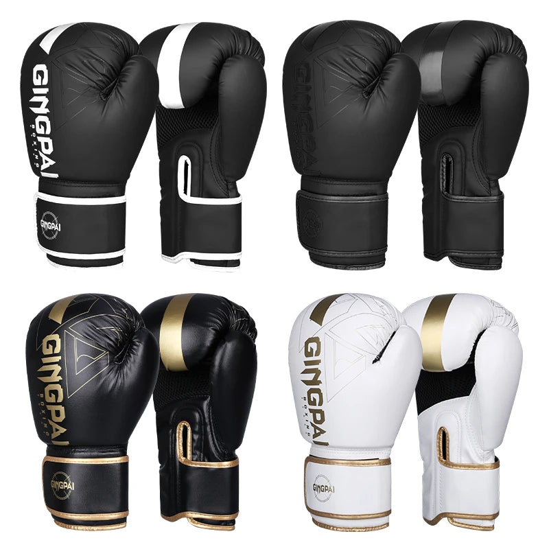 Professional 6/8/10/12/14oz Boxing Gloves PU Muay Thai MMA Profession Kickboxing Adults Sandbag Training Gloves Equipment