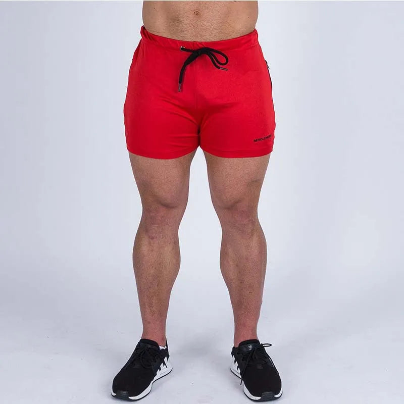 Men's Shorts Mesh Quick Dry Elastic Waist Zipper Pockets Summer Workout Running Gym Sports Casual Beach