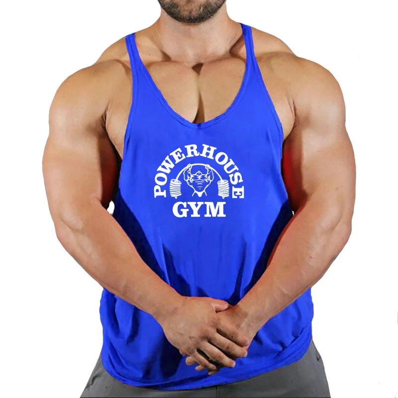 New Gym Tank Top Summer Brand Cotton Sleeveless Shirt Casual Fashion Fitness Stringer Tank Top Men bodybuilding Clothing M-XXL