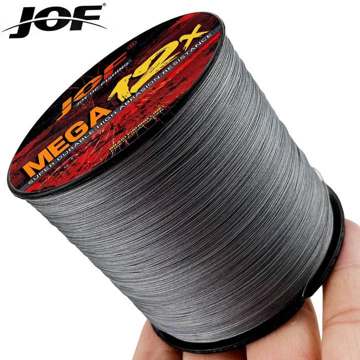 JOF Braided Fishing Line 8 Strand 12 Strand 500M Multifilamento Carp 100% PE Fly Sea Saltwater Weave Extreme Strong Pesca Japan