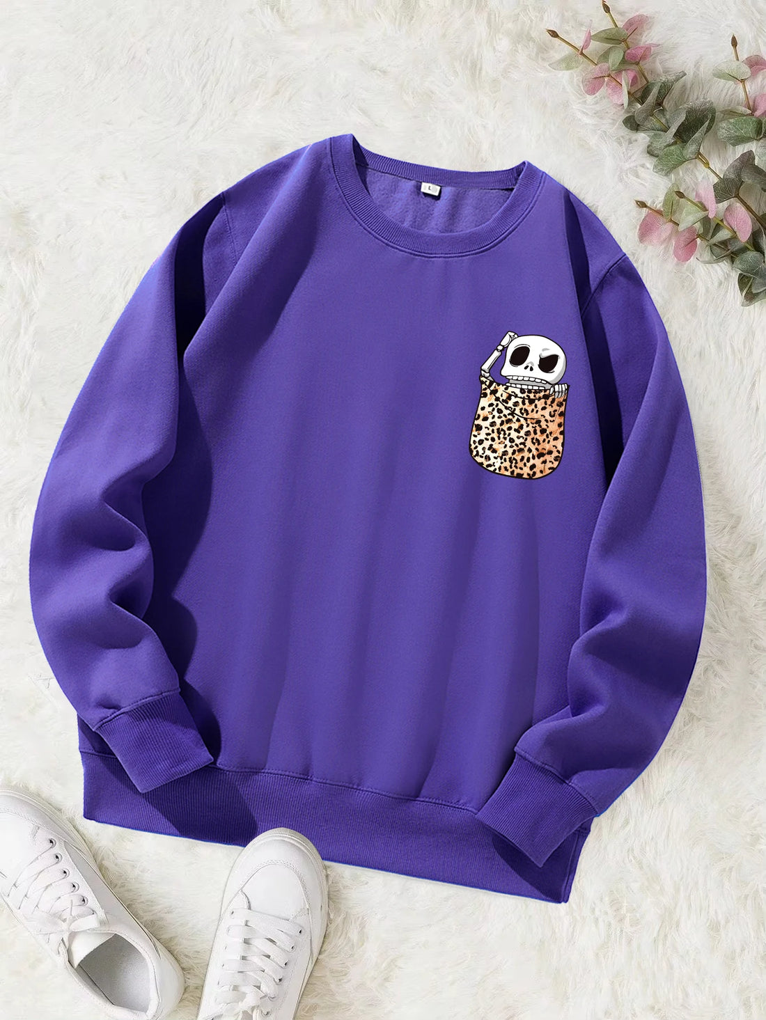 A Skull In The Pocket Funny Print Female Sweatshirt Harajuku All-Match Hoody Fashion S-Xxl Hoodies Vintage Casual Top Women