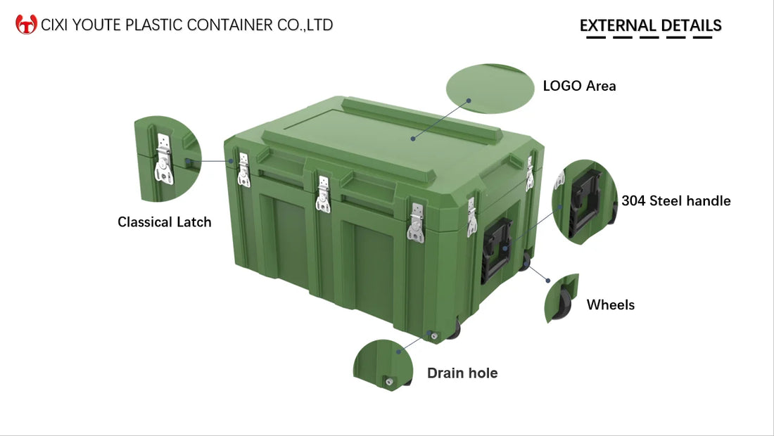 Hot Selling Plastic Insulated Ice Cooler Large Fishing Bin Outdoor Camping Food Cooler Box with Wheel