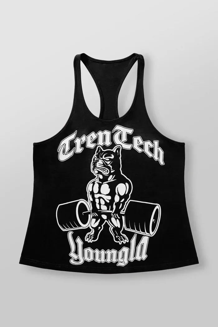 YOUNGLA American new men's I-vest sports fitness hurdle sleeveless cotton loose running vest