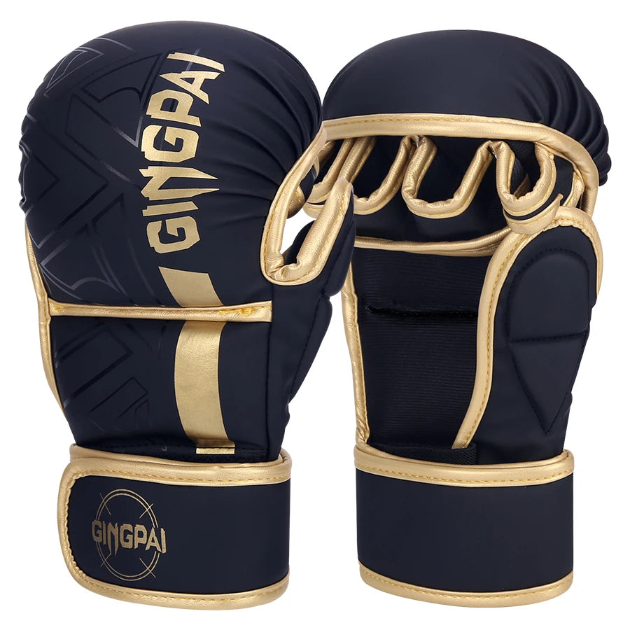 Professional MMA Boxing Gloves Half Finger Sandbag Karate Muay Thai Training Gloves PU Adult Kids Thickened Boxing Equipment