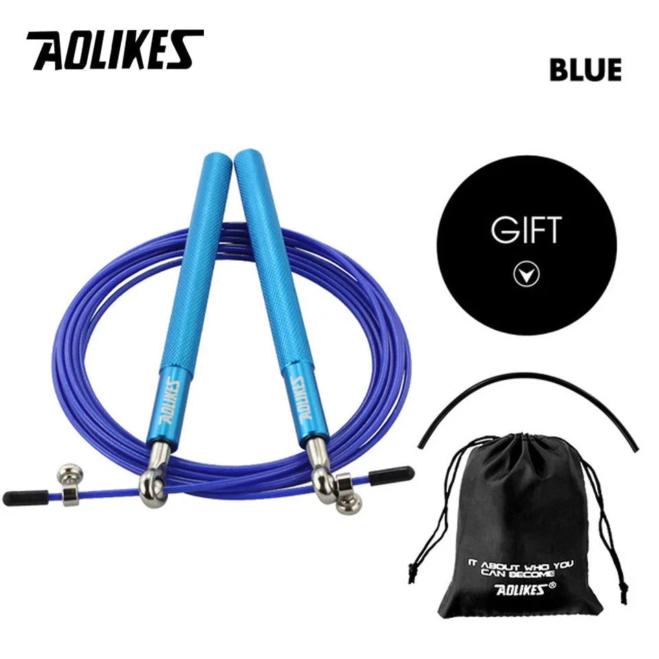 AOLIKES Crossfit Jump Rope Professional Speed Bearing Skipping Fitness Workout Training Equipement MMA Boxing Home Exercise