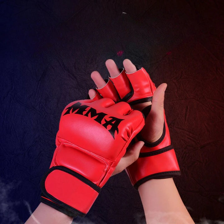 2024 Adult Professional Boxing Gloves Combat Sandbag Training Boxing Gloves Sanda Muay Thai MMA Kickboxing Half Finger Glove