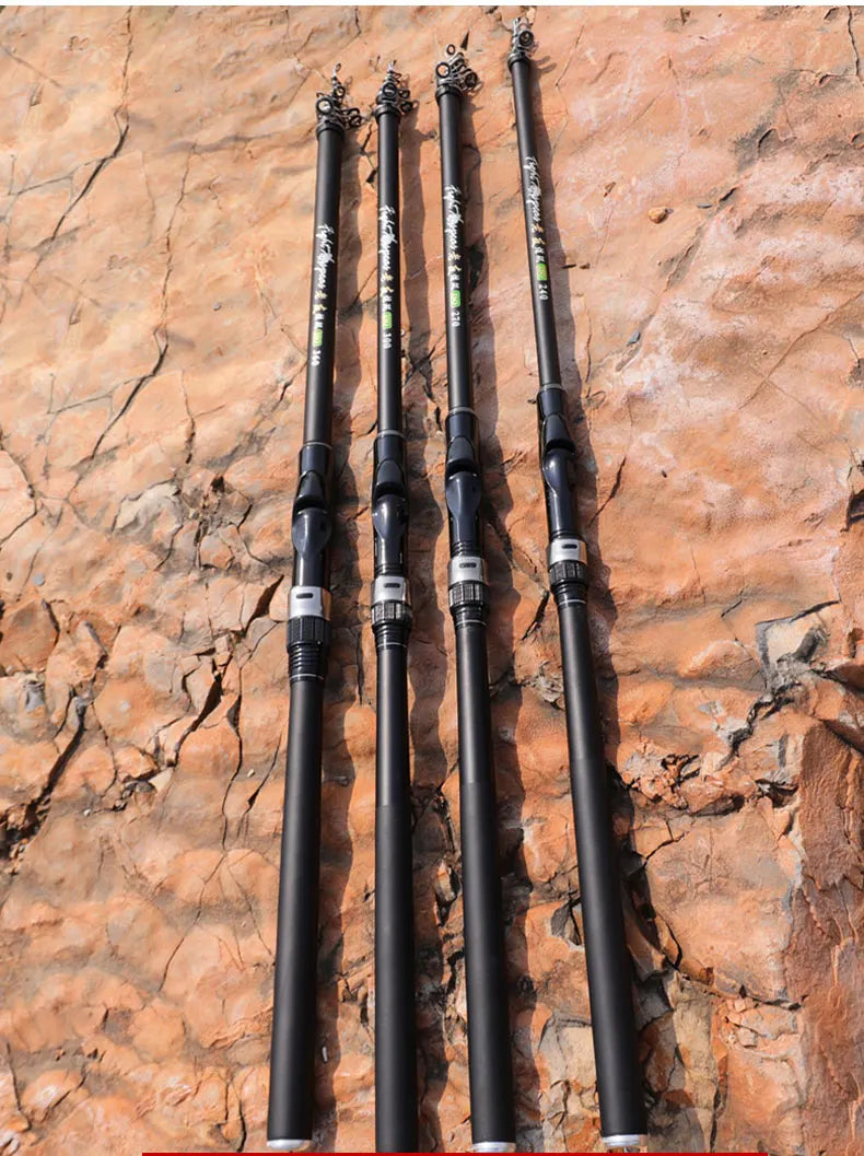 Old friend Portable RockFishing Rod4.5m 5.3m 6.0m Carp rod Telescopic Sea Fishing Rod carbon fiber  Surf Feeder Rod Spinning Rod