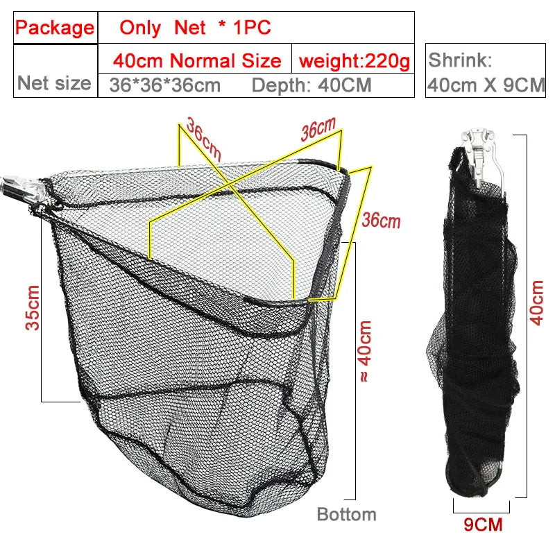 JOSBY Fishing Net Telescoping Foldable Landing Net Pole Lightweight Carp Carbon Fiber Folding Sea Hand Dip Net 3M/4M/2.1M Tackle