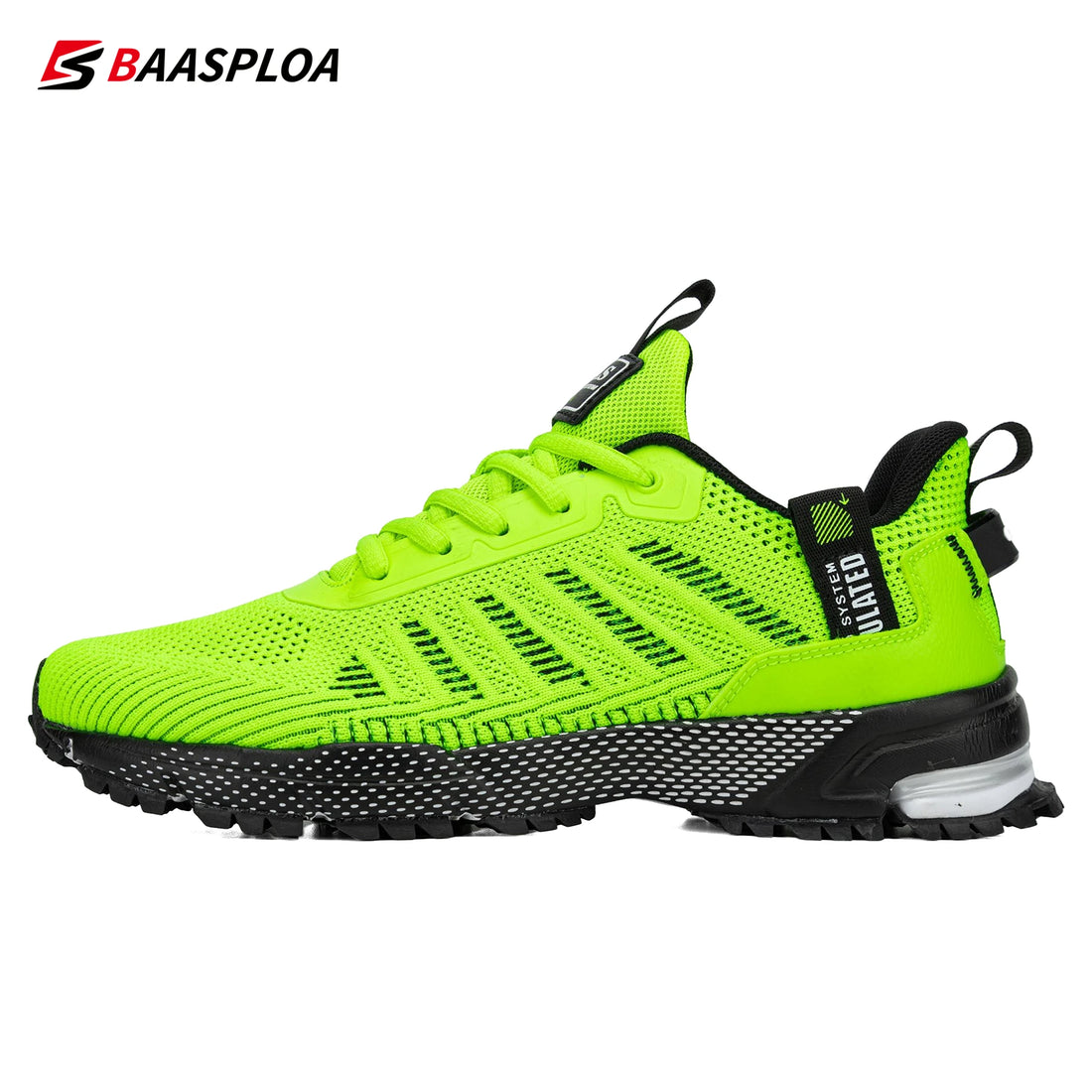 Baasploa 2022 New Male Sneakers Shoes Breathable Mesh Men Running Shoes Outdoor Grass  Walking Gym Shoes For Men Plus size 41-50